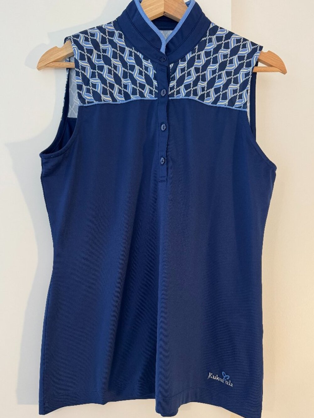 Mandarin Collar Sleeveless Golf Shirt